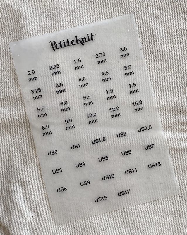Strykemerker til Knitters Needle Case