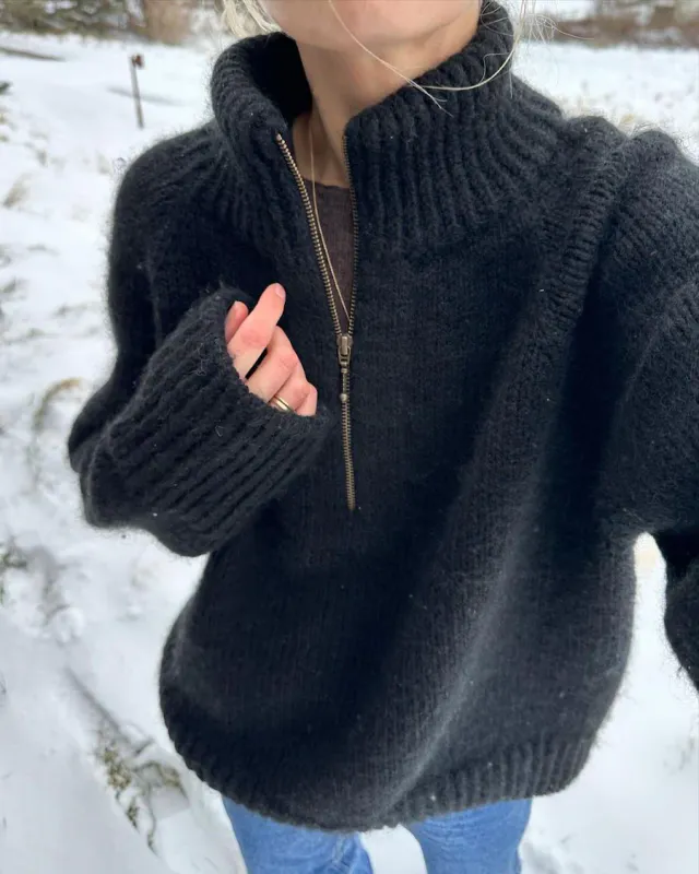 PetiteKnit Zipper Sweater